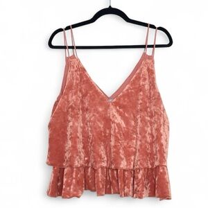 Aerie Velvet Double Strap Camisole in Coral